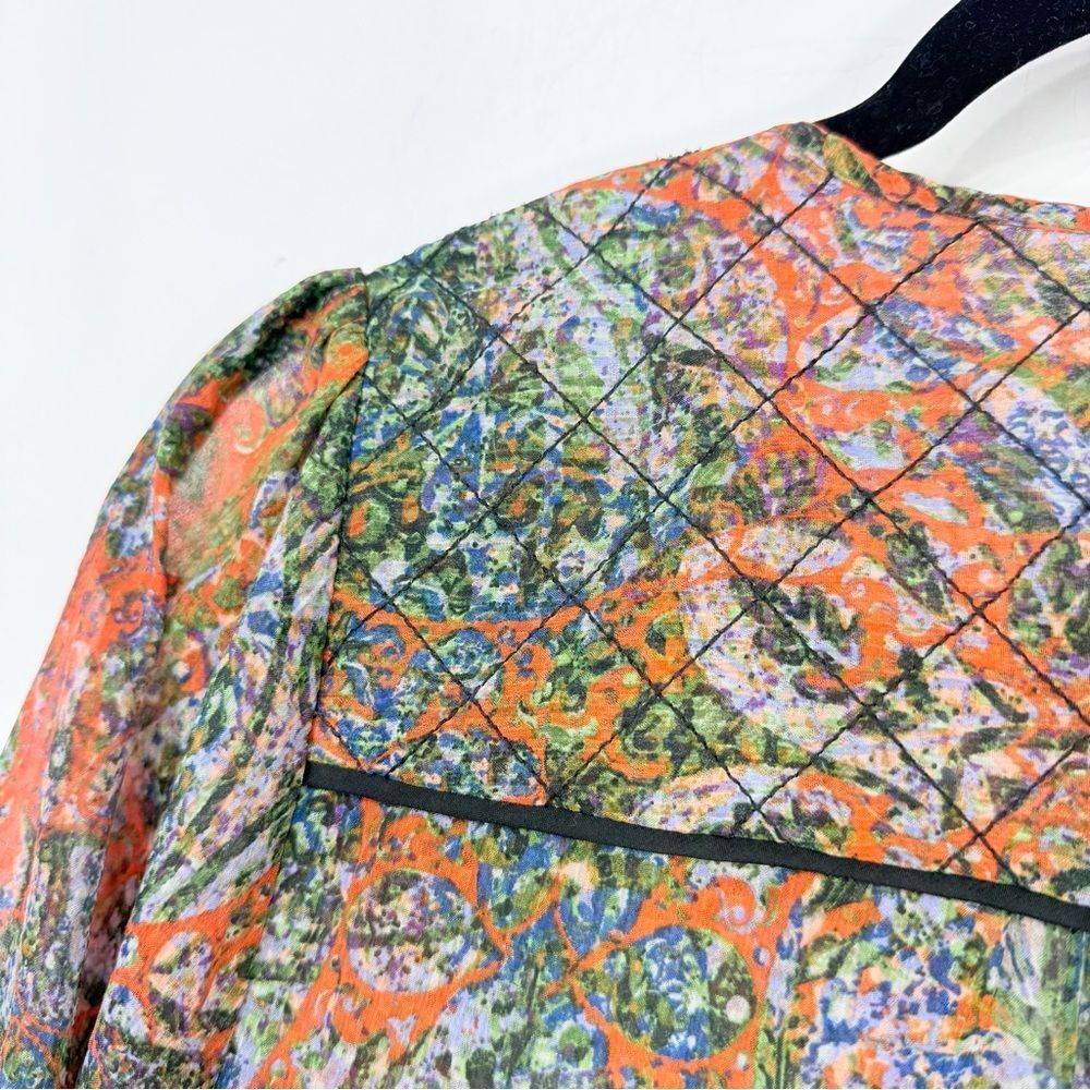 Anthropologie NIYA Edme & Esyllte Paisley Medallion Semi Sheer Peasant Blouse - Picture 13 of 16